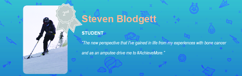 The new perspective that I've gained in life from my experiences with bone cancer and as an amputee drive me to #AchieveMore.